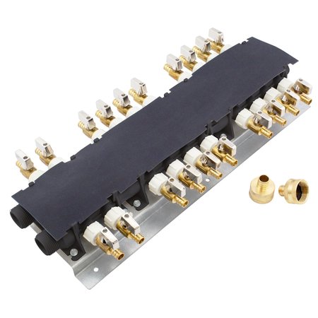 Apollo Pex 20-Port PEX Manifold with 1/2 in. Brass Ball Valves 6907920CP